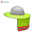 2018 Mejor proveedor Hi Vis Lime Full Brim Sun Shade Neck Shield Equipo de protección facial reflectante para todos los sombreros duros de seguridad NUEVO